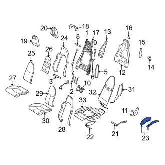 New OEM Genuine Porsche, Left Seat Cushion Bracket - Part # 99752151900