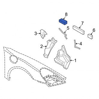 New OEM Genuine Porsche, Rear Sound Absorber - Part # 992868910