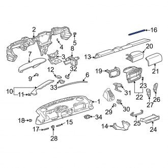 New OEM Genuine Porsche, Right Outer Instrument Panel Molding - Part # 99655238503S33