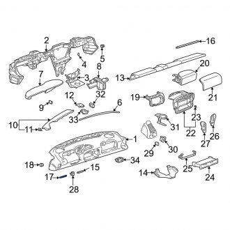 New OEM Genuine Porsche, Left Outer Instrument Panel Molding - Part # 99655238102D05