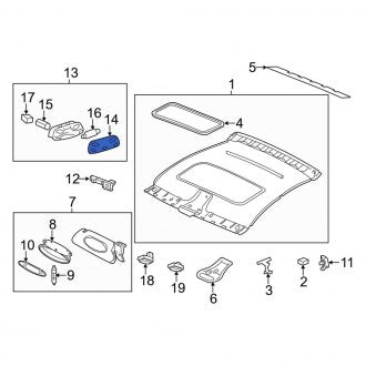 New OEM Genuine Porsche, Map Light Lens - Part # 99663215100