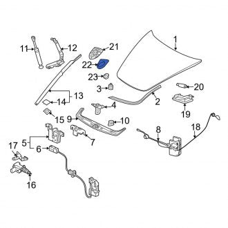 New OEM Genuine Porsche, Hood Emblem Gasket - Part # 7L5853611B