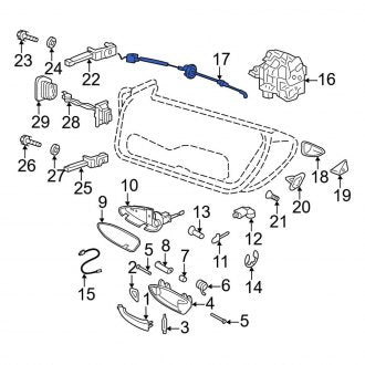 New OEM Genuine Porsche, Front Door Latch Cable - Part # 99753731903