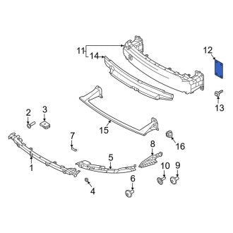 New OEM Genuine Porsche, Bumper Impact Bar Gasket - Part # 992807265