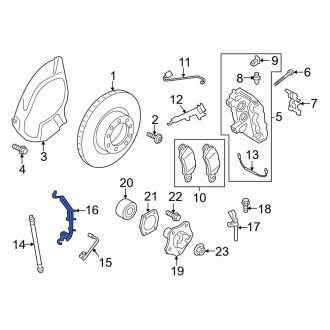 New OEM Genuine Porsche, Rear Left Brake Hydraulic Line Bracket - Part # 992614843A