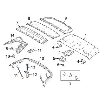 New OEM Genuine Porsche, Convertible Top Screw - Part # 9P1871829