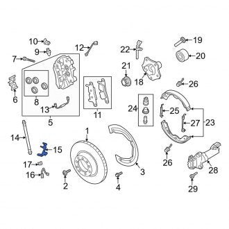 New OEM Genuine Porsche, Rear Right Brake Hydraulic Line Bracket - Part # 992614844B