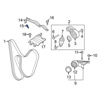 New OEM Genuine Porsche, Accessory Drive Belt Cover Bracket - Part # 0PB145516