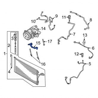 New OEM Genuine Porsche, A/C Compressor Bracket - Part # 95512601200