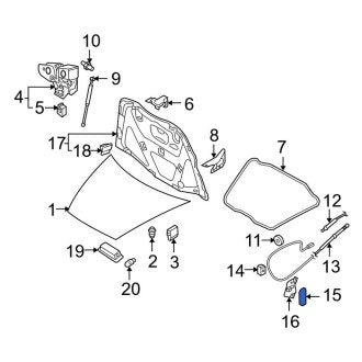 New OEM Genuine Porsche, Front Hood Release Handle - Part # 955511533026C6