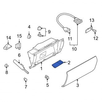 New OEM Genuine Porsche, Glove Box Mat - Part # 95555212500