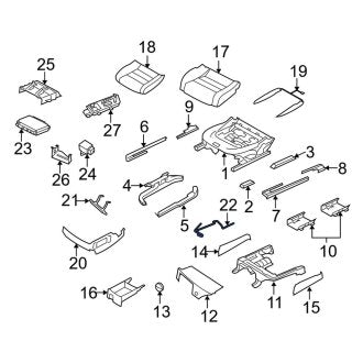 New OEM Genuine Porsche, Front Right Seat Trim Panel Bracket - Part # 95552132801