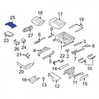 New OEM Genuine Porsche, Front Power Seat Control Module Bracket - Part # 95552173000