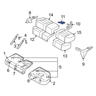 New OEM Genuine Porsche, Rear Center Seat Belt Lap and Shoulder Belt Bracket - Part # 95552276002