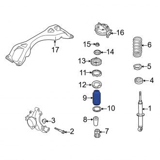 New OEM Genuine Porsche, Front Suspension Strut Bellows - Part # 95534350500