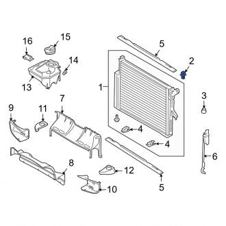 New OEM Genuine Porsche, Upper Radiator Insulator - Part # 95510619100