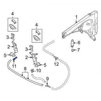 New OEM Genuine Porsche, Headlight Washer Hose Connector - Part # 95562816000