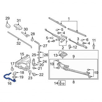 New OEM Genuine Porsche, Front Washer Fluid Reservoir Filler Pipe - Part # 95852860503