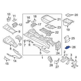 New OEM Genuine Porsche, Console Mat - Part # 958552169001