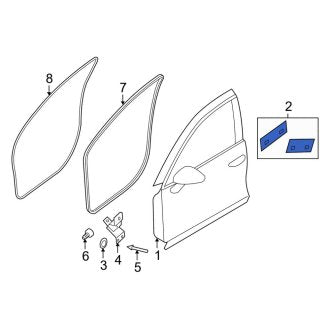 New OEM Genuine Porsche, Front Door Panel Insulation - Part # 95555682101