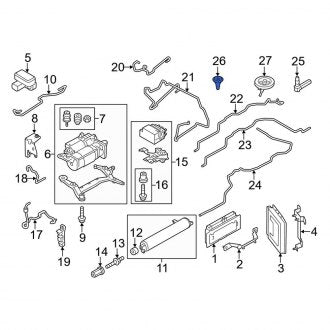 New OEM Genuine Porsche, Air Suspension Compressor Line Grommet - Part # 95835804700