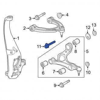 New OEM Genuine Porsche, Rear Lower Suspension Control Arm Bolt - Part # PAF001833