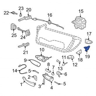 New OEM Genuine Porsche, Front Door Lock Striker Plate - Part # 3B0837033P