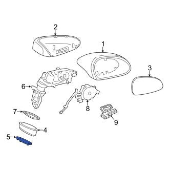 New OEM Genuine Porsche, Right Door Mirror Cover Gasket - Part # 98173182402