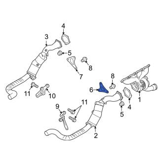 New OEM Genuine Porsche, Upper Exhaust System Hanger Bracket - Part # 97011104805