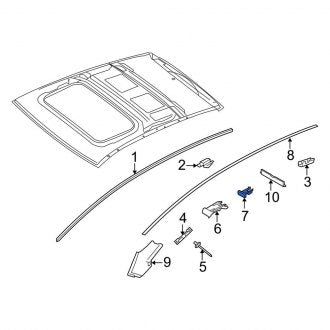 New OEM Genuine Porsche, Rear Left Roof Molding Cap - Part # 97055983500G2L