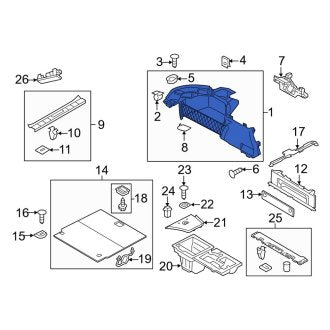 New OEM Genuine Porsche, Rear Left Interior Quarter Panel Trim Panel - Part # 970555343019Q0