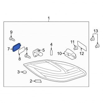 New OEM Genuine Porsche, Rear Tail Light Cover - Part # 97063148100