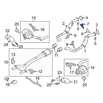 New OEM Genuine Porsche, Upper Exhaust System Hanger Bracket - Part # 97011104705