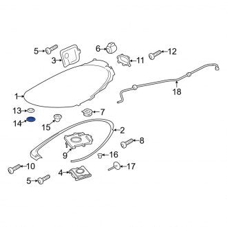 New OEM Genuine Porsche, Headlight Housing Vent Valve - Part # 95863138500