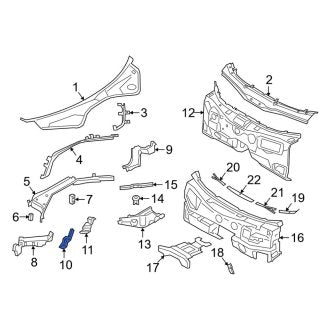 New OEM Genuine Porsche, Right Cowl Side Panel Seal - Part # 971819997