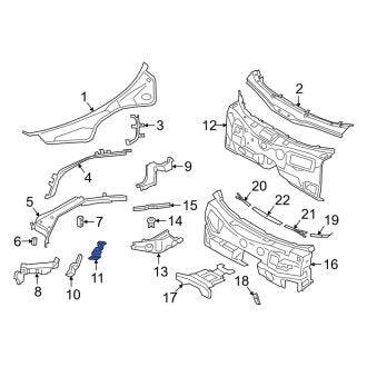 New OEM Genuine Porsche, Left Cowl Side Panel Seal - Part # 971819239A