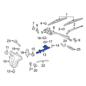 New OEM Genuine Porsche, Front Washer Fluid Reservoir Filler Pipe - Part # 97052860501