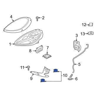 New OEM Genuine Porsche, Headlight Adjusting Nut - Part # PAF007581