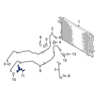 New OEM Genuine Porsche, Transmission Oil Cooler Line Bracket - Part # 95B121305B