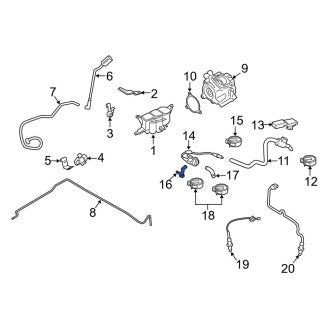 New OEM Genuine Porsche, Evaporative Emissions System Line Bracket - Part # PAC133519