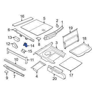 New OEM Genuine Porsche, Rear Right Forward Trunk Trim Panel Bracket - Part # 8R0863254H