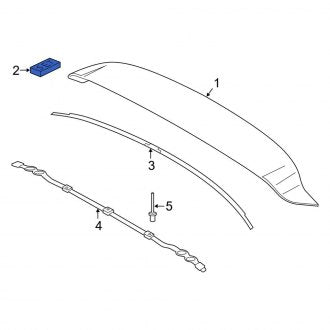 New OEM Genuine Porsche, Rear Spoiler Kit - Part # 95B898056