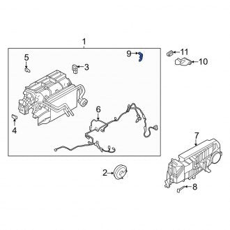 New OEM Genuine Porsche, HVAC System Wiring Harness Bracket - Part # 9A785828300