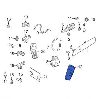 New OEM Genuine Porsche, Rear Right Door Lock Striker Cover - Part # 9J1839706