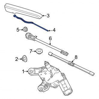 New OEM Genuine Porsche, Rear Liftgate Washer Hose - Part # 9J0955674