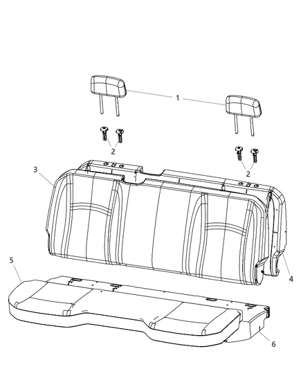 New 2018-2023 Fits Chrysler 1500 Headrest-Rear - Part # 5NA78HL1AA