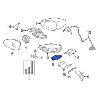 New OEM Genuine Porsche, Left Door Mirror Gasket - Part # 982857555