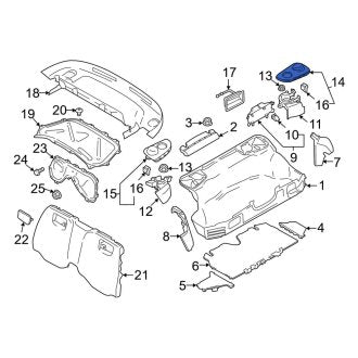 New OEM Genuine Porsche, Rear Right Trunk Floor Access Cover - Part # 981551382011