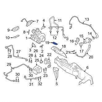 New OEM Genuine Porsche, Turbocharger Mount Heat Shield Bracket - Part # 9A212332500