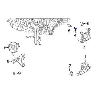 New OEM Genuine Porsche, Engine Mount Bushing - Part # 9GT253448